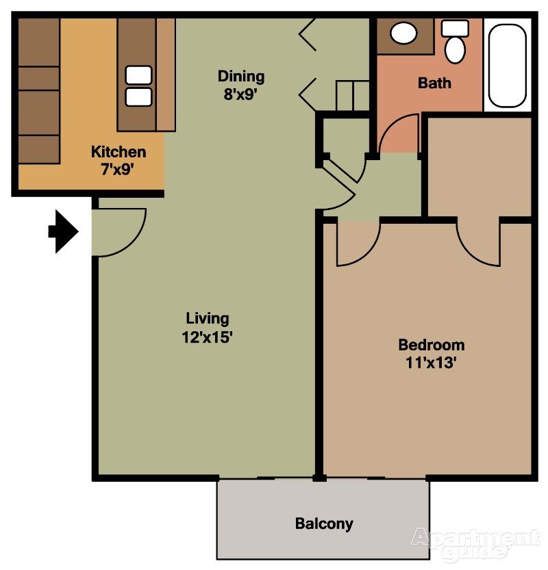 1 Bed 1 Bath Apartment - 6