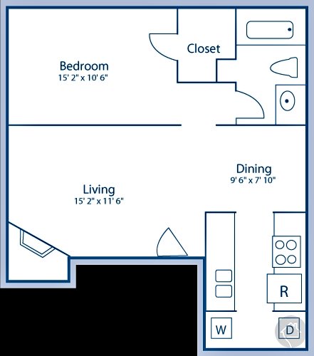 1 Bed 1 Bath Apartment