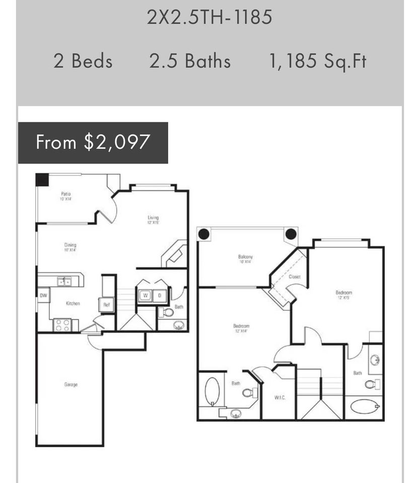 2 Beds 2.5 Baths - Townhouse photo'