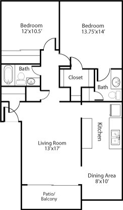 2 Beds 2 Baths Apartment photo'